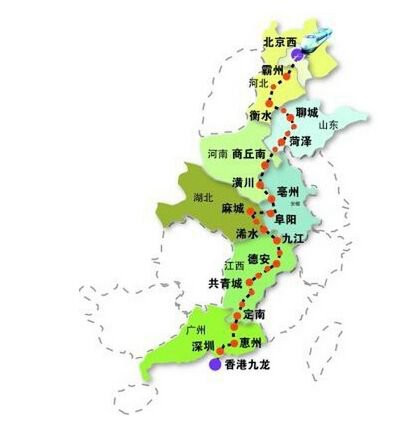 京九高铁安徽最新走向