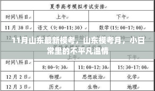 11月山东模考月，日常中的温情与不平凡挑战