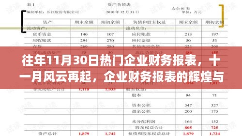 十一月风云再起，企业财务报表的辉煌变迁与热门年报解析