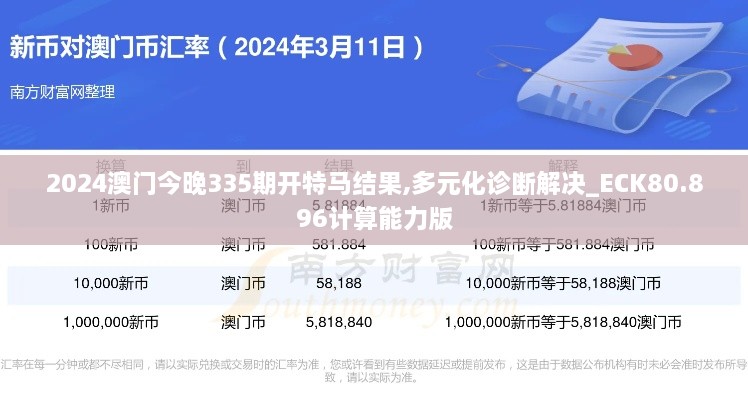 2024澳门今晚335期开特马结果,多元化诊断解决_ECK80.896计算能力版