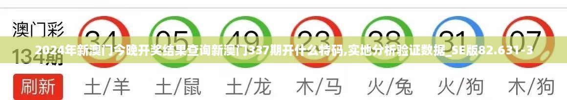 2024年新澳门今晚开奖结果查询新澳门337期开什么特码,实地分析验证数据_SE版82.631-3