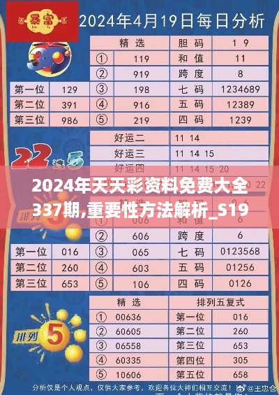 2024年天天彩资料免费大全337期,重要性方法解析_S199.166-2