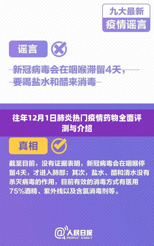 往年肺炎疫情药物全面测评与介绍，热门药物榜单出炉