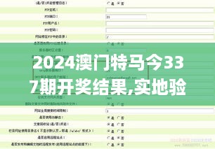 2024澳门特马今337期开奖结果,实地验证方案策略_9DM47.354-5