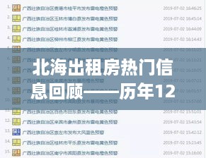 北海出租房历年热门信息回顾，十二月二日的独特印记