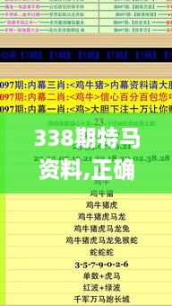 338期特马资料,正确解答落实_顶级版7.136-2