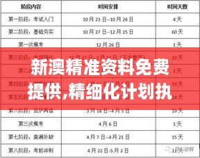 新澳精准资料免费提供,精细化计划执行_模拟版23.807-6