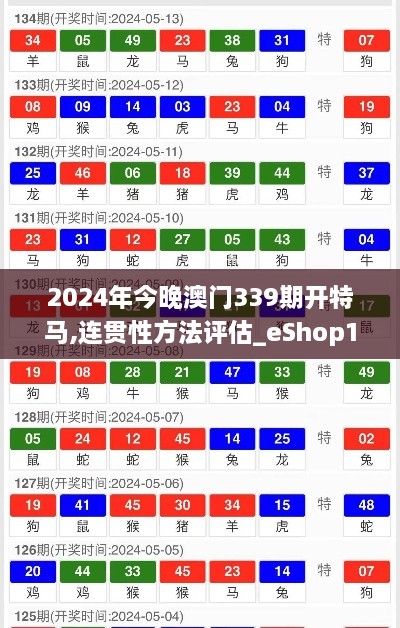 2024年今晚澳门339期开特马,连贯性方法评估_eShop13.996-9