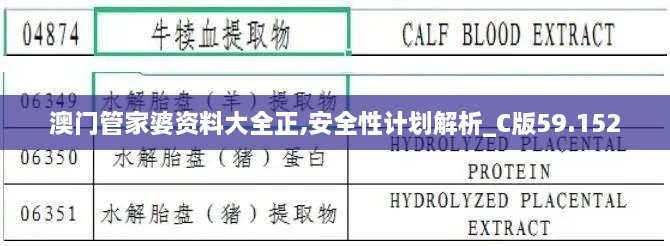 澳门管家婆资料大全正,安全性计划解析_C版59.152