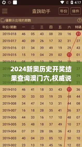 2024新奥历史开奖结果查询澳门六,权威说明解析_户外版20.116