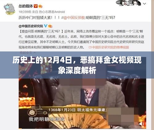 恶搞拜金女视频现象，历史视角下的深度解析