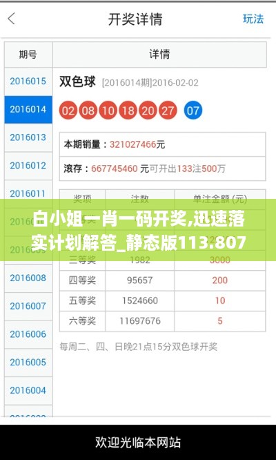 白小姐一肖一码开奖,迅速落实计划解答_静态版113.807