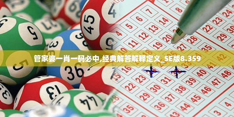 管家婆一肖一码必中,经典解答解释定义_SE版8.359