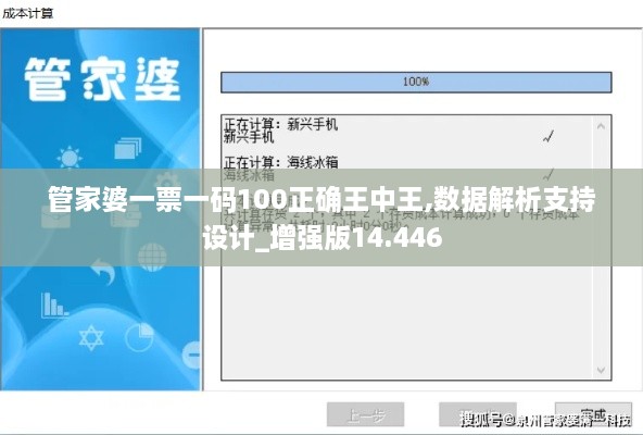 管家婆一票一码100正确王中王,数据解析支持设计_增强版14.446