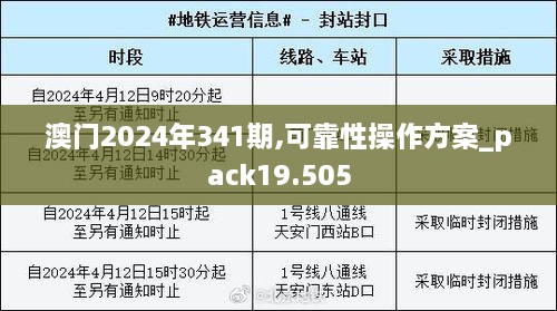 澳门2024年341期,可靠性操作方案_pack19.505