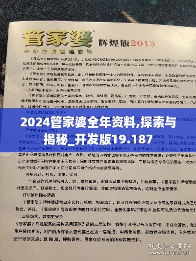 2024管家婆全年资料,探索与揭秘_开发版19.187