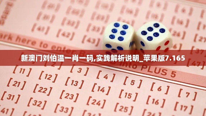 新澳门刘伯温一肖一码,实践解析说明_苹果版7.165