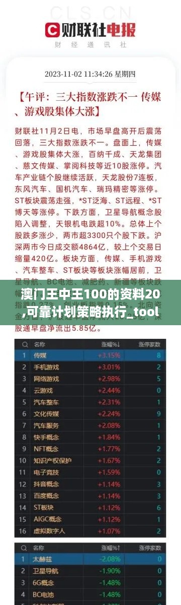 澳门王中王100的资料20,可靠计划策略执行_tool2.420