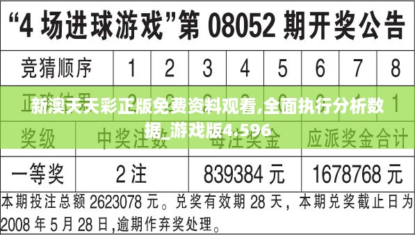 新澳天天彩正版免费资料观看,全面执行分析数据_游戏版4.596