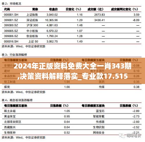 2024年正版资料免费大全一肖343期,决策资料解释落实_专业款17.515