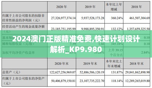 2024澳门正版精准免费,快速计划设计解析_KP9.980