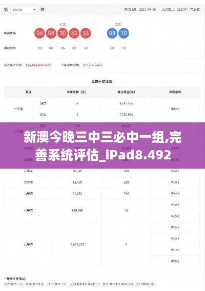 新澳今晚三中三必中一组,完善系统评估_iPad8.492