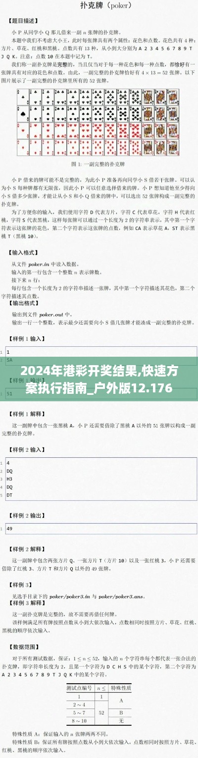 2024年港彩开奖结果,快速方案执行指南_户外版12.176