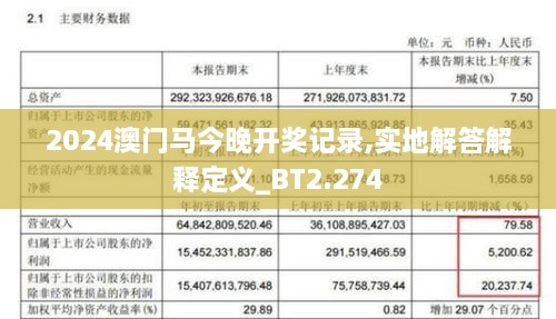 2024澳门马今晚开奖记录,实地解答解释定义_BT2.274