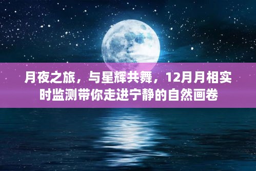 月夜之旅，星辉共舞下的宁静自然画卷与实时月相监测体验