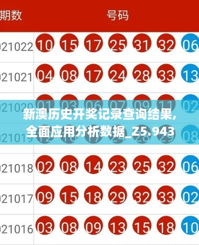 新澳历史开奖记录查询结果,全面应用分析数据_Z5.943