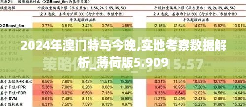 2024年澳门特马今晚,实地考察数据解析_薄荷版5.909