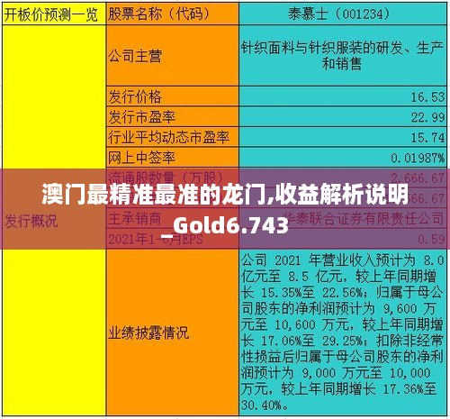 澳门最精准最准的龙门,收益解析说明_Gold6.743