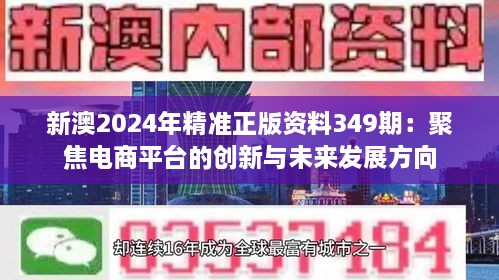 新澳2024年精准正版资料349期：聚焦电商平台的创新与未来发展方向