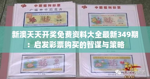 新澳天天开奖免费资料大全最新349期：启发彩票购买的智谋与策略