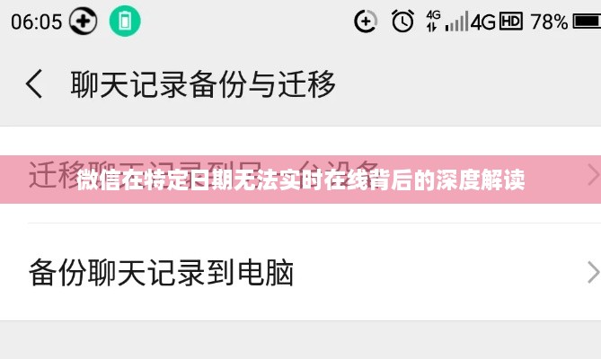 微信特定日期无法实时在线背后的原因深度解析