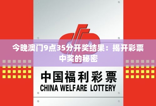 今晚澳门9点35分开奖结果：揭开彩票中奖的秘密