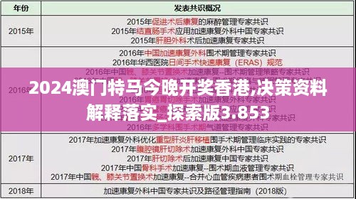 2024澳门特马今晚开奖香港,决策资料解释落实_探索版3.853