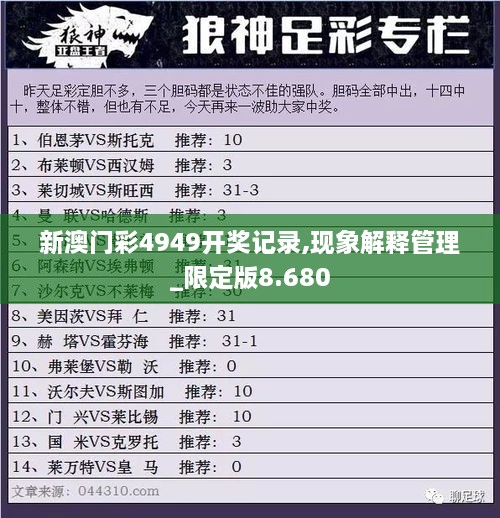 新澳门彩4949开奖记录,现象解释管理_限定版8.680