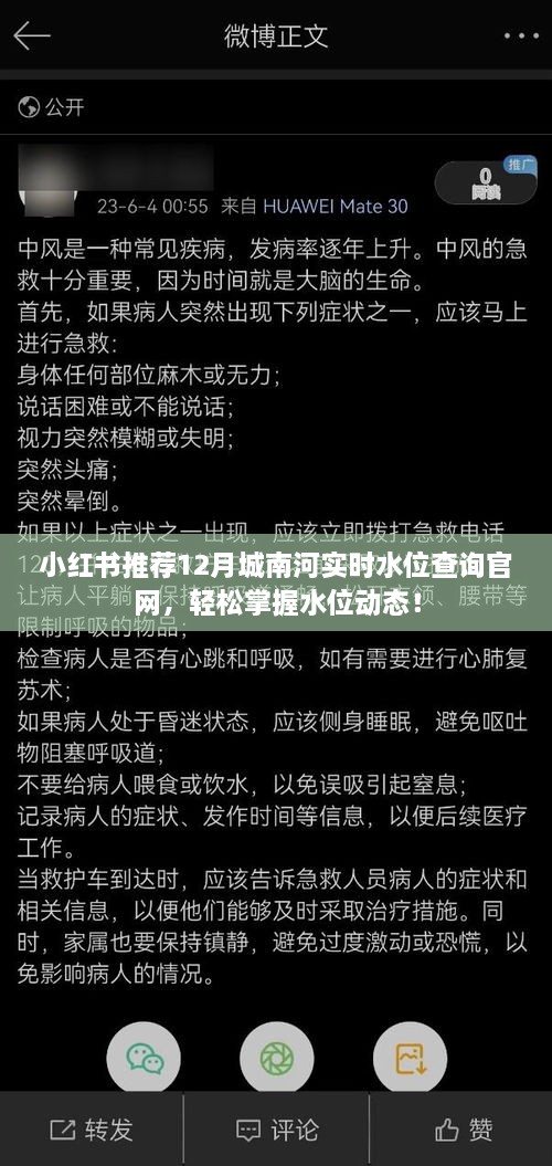 小红书推荐，城南河实时水位查询官网，轻松掌握水位动态信息！