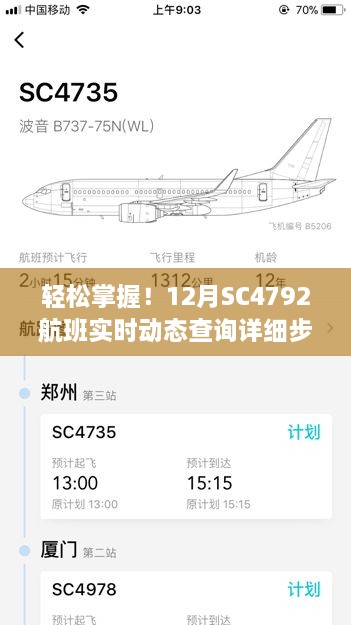 SC4792航班实时动态查询指南，轻松掌握详细步骤